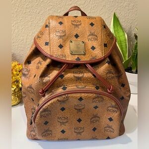 MCM VINTAGE COGNAC BACKPACK